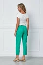Pantaloni Dafina verzi din in
