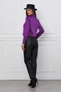 Pantaloni Dy Fashion negri din piele ecologica