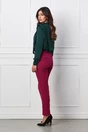 Pantaloni eleganta magenta office cu buzunare