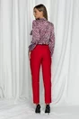 Pantaloni LaDonna rosii cu nasturi aurii