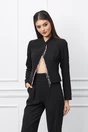 Pantaloni Leonard Collection negri cu croi larg
