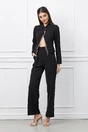 Pantaloni Leonard Collection negri cu croi larg