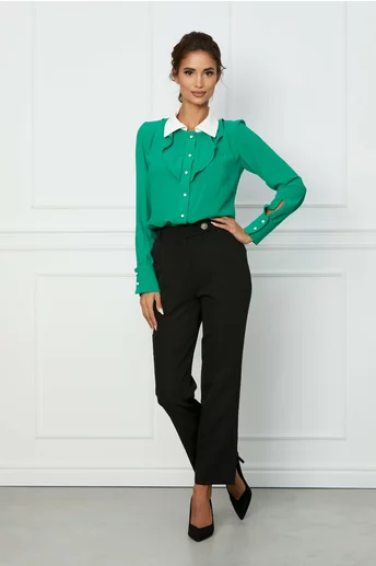 Pantaloni Moze negri cu buzunare