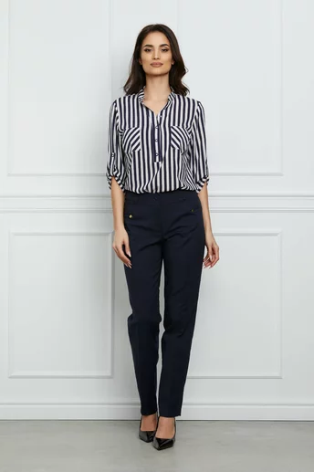 Pantaloni Natalia bleumarin office