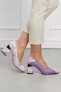 Pantofi Ana lila cu imprimeu marble