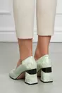 Pantofi Ana verde mint cu imprimeu marble