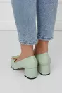 Pantofi Nadine verde mint cu aplicatie pe varf
