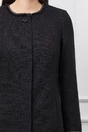 Pardesiu Leonard Collection negru din tweed