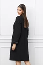 Pardesiu Leonard Collection negru din tweed