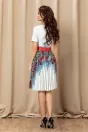 Rochie Iustina ivoire cu albastru si imprimeu floral rosu, 5, dyfashion.ro