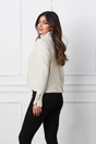 Pulover Delia ivory cu nasturi pe maneci
