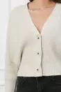 Pulover Diana scurt ivory cu nasturi
