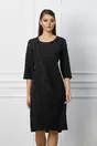 Rochie Adriana neagra cu dantela si perle