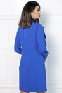 Rochie albastra cu volane pe bust