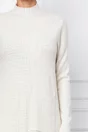Rochie Alexandra ivoire din tricot cu buzunar