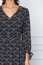 Rochie Amelia neagra cu imprimeuri florale