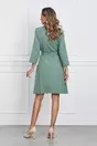 Rochie Anemona verde mint tip sacou cu pliuri la baza