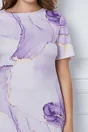 Rochie Camelia lila cu imprimeu watercolor