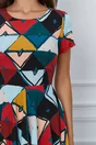 Rochie Camila cu imprimeuri geometrice colorate