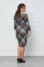 Rochie Dora gri cu carouri