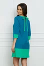Rochie Dy Fashion albastru-verde cu buzunare