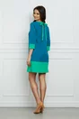 Rochie Dy Fashion albastru-verde cu buzunare
