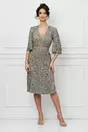 Rochie Dy Fashion argintie cu reflexii galbene din lurex