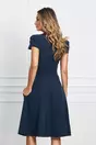 Rochie Dy Fashion bleumarin cu funda la decolteu