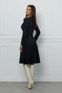 Rochie Dy Fashion bleumarin cu nasturi la decolteu