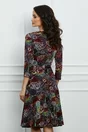 Rochie Dy Fashion bordo clos din jerse cu imprimeuri diverse