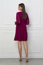 Rochie Dy Fashion bordo cu dantela la maneci