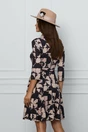 Rochie Dy Fashion clos bej cu imprimeuri negre