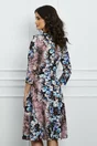 Rochie Dy Fashion clos din jerse cu imprimeuri roz si albastre