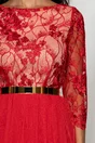 Rochie Dy Fashion Dyana rosie din tulle cu broderie la bust