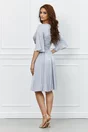 Rochie Dy Fashion gri cu decolteu petrecut