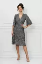 Rochie Dy Fashion gri din lurex
