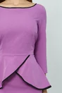 Rochie Dy Fashion lila cu peplum in talie
