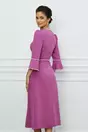 Rochie Dy Fashion lila cu perlute si decupaj la decolteu