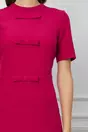 Rochie Dy Fashion magenta cu funde la bust