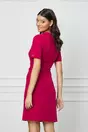Rochie Dy Fashion magenta cu funde la bust