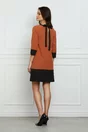 Rochie Dy Fashion maro-negru cu buzunare