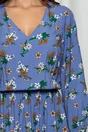 Rochie Dy Fashion Miruna bleu cu imprimeuri florale