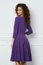 Rochie Dy Fashion mov cu imprimeu floral in talie