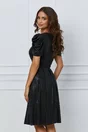 Rochie Dy Fashion neagra cu accesoriu in talie