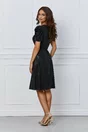Rochie Dy Fashion neagra cu accesoriu in talie