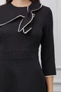 Rochie Dy Fashion neagra cu funda la guler