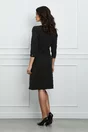 Rochie Dy Fashion neagra cu guler alb ascutit
