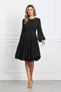 Rochie Dy Fashion neagra cu maneci decupate
