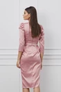 Rochie Dy Fashion roz cu dantela la bust