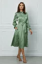Rochie Dy Fashion verde cu inchidere cu nasturi